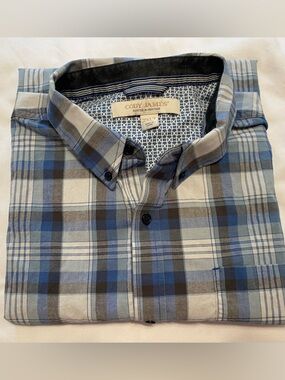 NEW Cody James Blue Plaid Men's Long Sleeve Button-Down Shirt size 2XLT